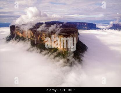 Luftaufnahme des Mount Roraima, Canaima National Park, Bolivar State, Venezuela Stockfoto