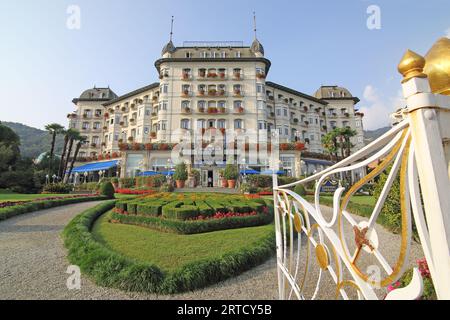 Hotel Regina Palace, Stresa, Lago Maggiore, Piemont, Italien Stockfoto