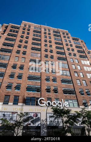 Google-Hauptquartier auf der ast-Seite am Chelsea Market. New york City. Stockfoto