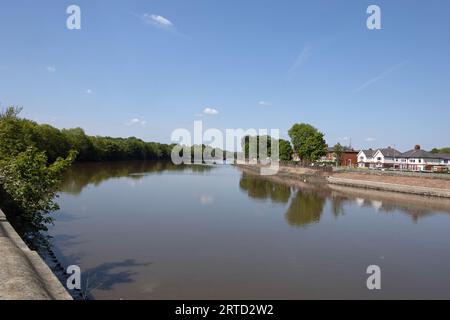 Der River Ribble in der Nähe der Preston Docks Preston Lancashire England Stockfoto