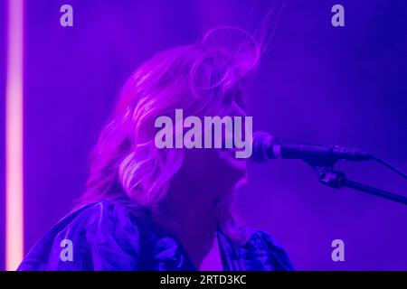 Seattle, USA. September 2023. Die Olympia-Band Sleater Kinney spielt auf der Bumbershoot 2023. Stockfoto