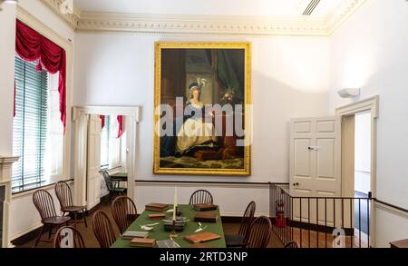 Kongresssaal-Komitee-Raum mit Gemälde von Marie Antoinette. Philadelphia USA Stockfoto