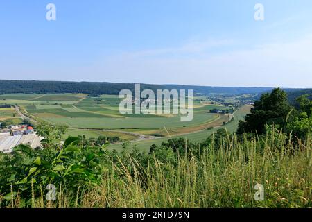 Blick über das Altmühltal bei Beilngries Stockfoto