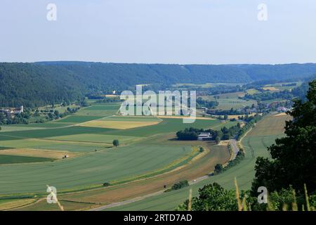 Blick über das Altmühltal bei Beilngries Stockfoto