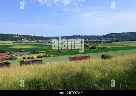 Blick über das Altmühltal bei Beilngries Stockfoto