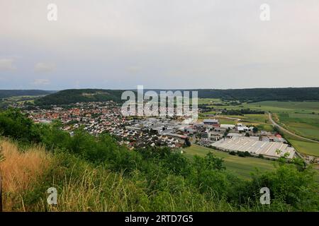 Blick auf die Stadt Beilngries im Altmühltal in Bayern Stockfoto