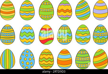 Symbole für Ostereier Stock Vektor
