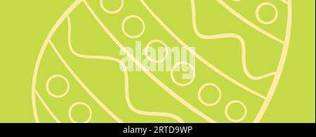 Osterbanner mit grünem Hintergrund Stock Vektor