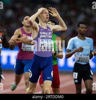 Ben Pattison von GB & NI nahm am achten Tag im 800-Meter-Finale der Männer an den Leichtathletik-Weltmeisterschaften im National Athletics Centre in Budape Teil Stockfoto