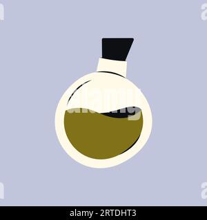 Runde Flasche mit Trank. Stock Vektor