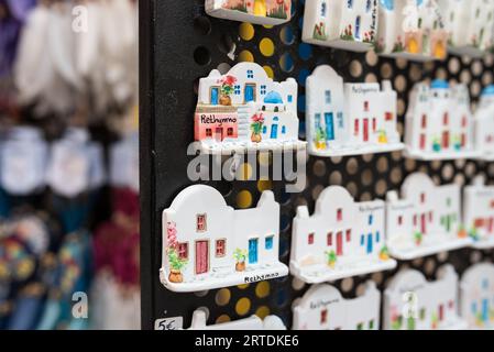 Souvenirmagnete aus Rethymno, Kreta. Stockfoto