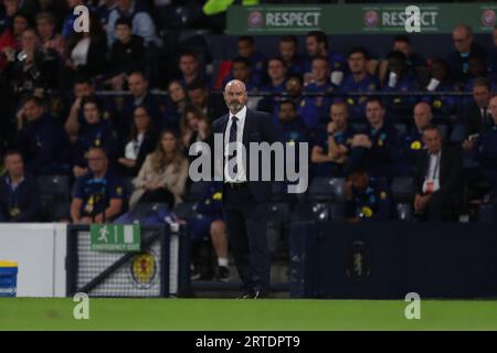 Der schottische Trainer Steve Clarke während des 150th Anniversary Heritage Matches zwischen Schottland und England im Hampden Park, Glasgow, am Dienstag, den 12. September 2023. (Foto: Mark Fletcher | MI News) Credit: MI News & Sport /Alamy Live News Stockfoto