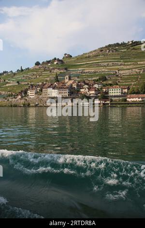 St. Sulpice in Lavaux Stockfoto