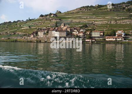 St. Sulpice in Lavaux Stockfoto