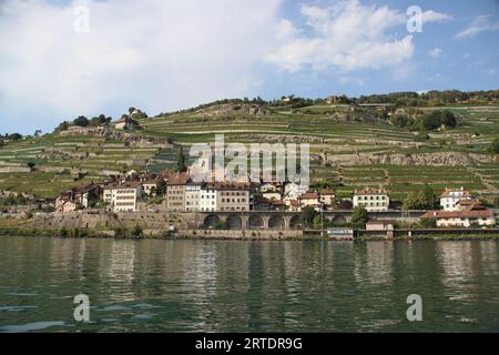 St. Sulpice in Lavaux Stockfoto