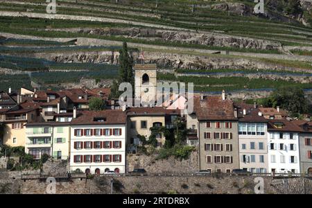 St. Sulpice in Lavaux Stockfoto