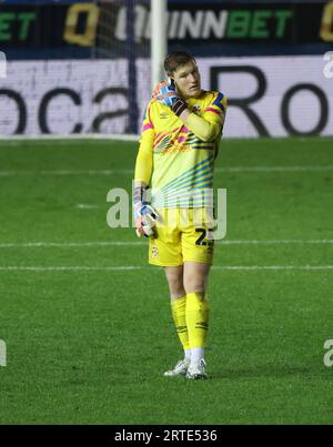 Peterborough, Großbritannien. September 2023. William Mannion (CU) beim Spiel Peterborough United gegen Cambridge United EFL Trophy im Weston Homes Stadium in Peterborough, Cambridgeshire, am 12. September 2023. Dank: Paul Marriott/Alamy Live News Stockfoto