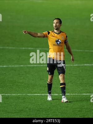 Peterborough, Großbritannien. September 2023. Harrison Dunk (CU) beim Spiel Peterborough United gegen Cambridge United EFL Trophy im Weston Homes Stadium in Peterborough, Cambridgeshire, am 12. September 2023. Dank: Paul Marriott/Alamy Live News Stockfoto