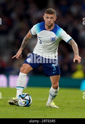 Der Engländer Kieran Trippier in Aktion während des internationalen Freundschaftsspiels im Hampden Park, Glasgow. Bilddatum: Dienstag, 12. September 2023. Stockfoto