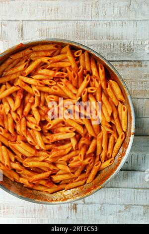 Penne arrabiata Stockfoto