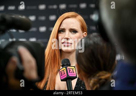 Toronto, Kanada. September 2023. Jessica Chastain besuchte die Premiere des Films Memory während des Toronto International Film Festival in Toronto, Kanada am 12. September 2023. Foto von Julien Reynaud/APS-Medias/ABACAPRESS.COM Credit: Abaca Press/Alamy Live News Stockfoto