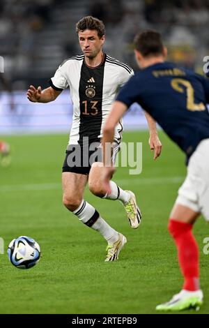 Dortmund, Deutschland. September 2023. Fußball: International, Deutschland - Frankreich, Signal Iduna Park. Thomas Müller auf dem Ball: David Inderlied/dpa/Alamy Live News Stockfoto