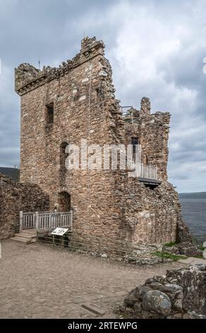 Grant Tower im Urquhart Castle Stockfoto