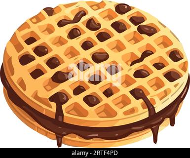 Süßer Kuchen, Waffeln, Kekse und Süßigkeiten. Stock Vektor