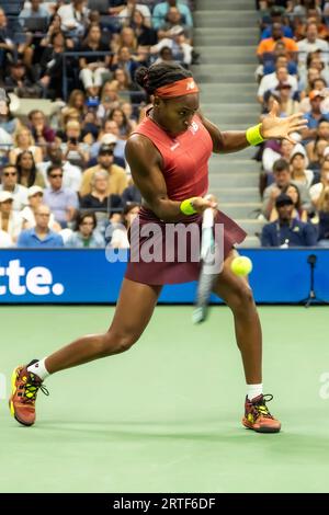 Coco Gauff (USA) gewinnt die Women's Singles Finals beim US Open Tennis 2023. Stockfoto