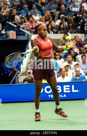 Coco Gauff (USA) gewinnt die Women's Singles Finals beim US Open Tennis 2023. Stockfoto