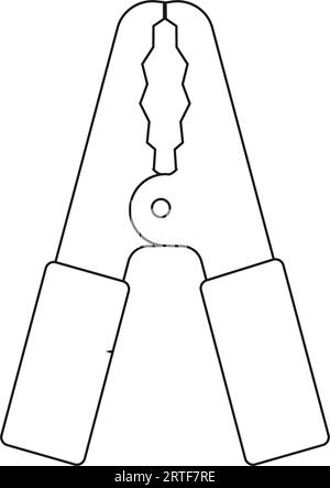 Auto Batterie Stromversorgung Überbrückungskabel Symbol Vektor Illustration einfaches Design Stock Vektor