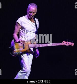 Hollywood, Usa. September 2023. Sting tritt am Dienstag, den 12. September 2023 auf der Bühne im Hard Rock Live im Seminole Hotel und Casino Hollywood in Hollywood, Florida, auf. Foto von Gary i Rothstein/UPI Credit: UPI/Alamy Live News Stockfoto