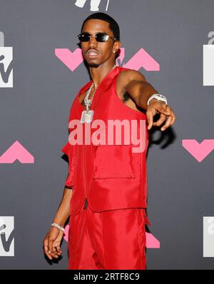 Newark, Usa. September 2023. King Combs kommt am Dienstag, den 12. September 2023, im Pressesaal der MTV Video Music Awards 2023 im Prudential Center in Newark, NJ, an. Foto von Jason Szenes/UPI Credit: UPI/Alamy Live News Stockfoto