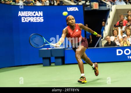 Coco Gauff (USA) gewinnt die Women's Singles Finals beim US Open Tennis 2023. Stockfoto