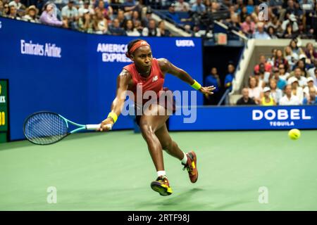 Coco Gauff (USA) gewinnt die Women's Singles Finals beim US Open Tennis 2023. Stockfoto