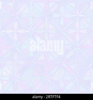 Abstrakter Vektorhintergrund Geometrisches nahtloses Muster der Blume Blaue Farbe Stock Vektor
