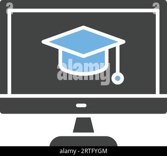 Bild Des Symbols Für Den Online-Kurs. Stock Vektor