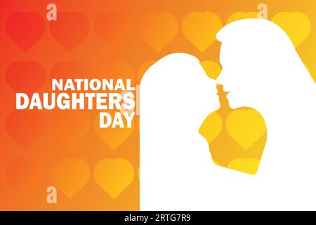 Vektor-Illustration eines Hintergrunds zum National Daughters Day. Geeignet für Grußkarten, Poster und Banner Stock Vektor
