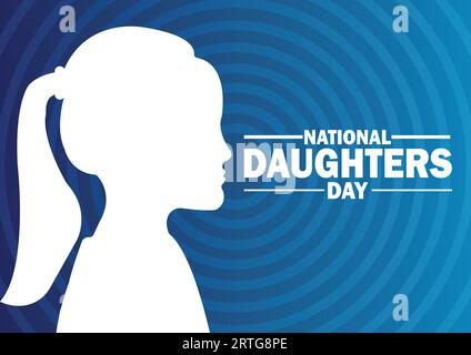 National Daughters Day. Vektorillustration. Geeignet für Grußkarten, Poster und Banner Stock Vektor