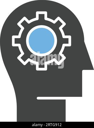 Symbolbild Des Menschlichen Gehirns. Stock Vektor