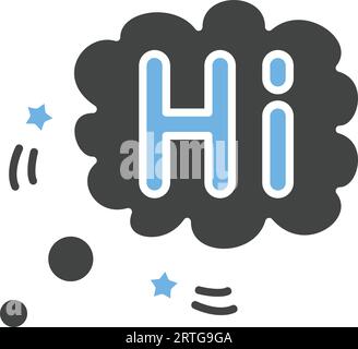 Bild Des Symbols „Hi Bubble“. Stock Vektor