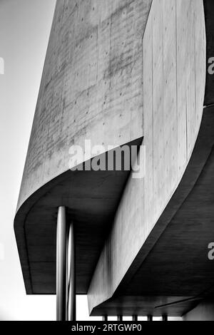 Schwarz-weiße Details des MAXXI Museums, Rom, Italien Stockfoto