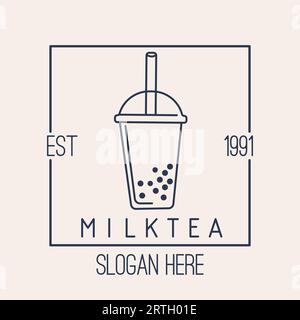 Symbol für TEETASSE auf beigem Hintergrund Stock Vektor