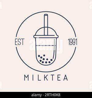 Symbol für TEETASSE auf beigem Hintergrund Stock Vektor