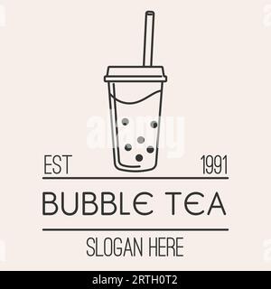 Symbol für TEETASSE auf beigem Hintergrund Stock Vektor