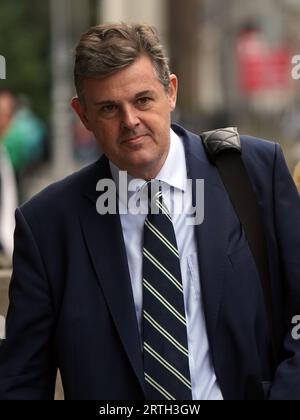 RTE-Generaldirektor Kevin Bakhurst kommt im Leinster House in Dublin an, um vor dem Oireachtas Media Committee über Governance-Fragen beim Sender aufzutreten. Bilddatum: Mittwoch, 13. September 2023. Stockfoto