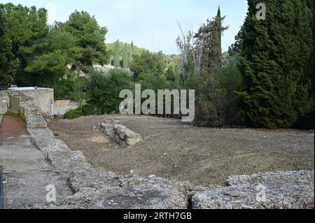 Italica in der Nähe von Sevilla in Spanien. Stockfoto