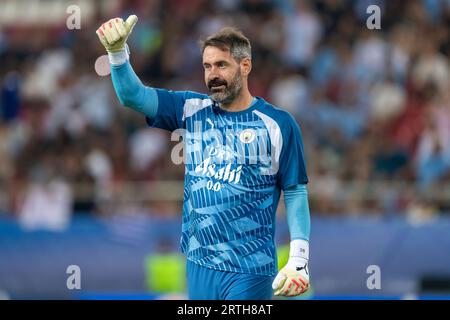 Athen, Griechenland - 16. August 2023: Spieler von Manchester City Scott Carson in Aktion während des Endspiels des UEFA-Superpokals zwischen Manchester City und SE Stockfoto