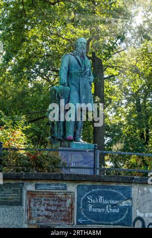 Denkmal Turnvater Friedrich Ludwig Jahn in der Hasenheide in Berlin-Neukölln Stockfoto