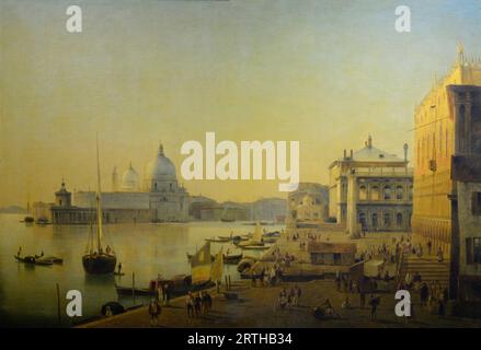 Alexander Mordvinov Venedig.Riva degli Schiavoni 1835. Reproduktion alter Ansichtskarten, UdSSR, um 1985. Stockfoto